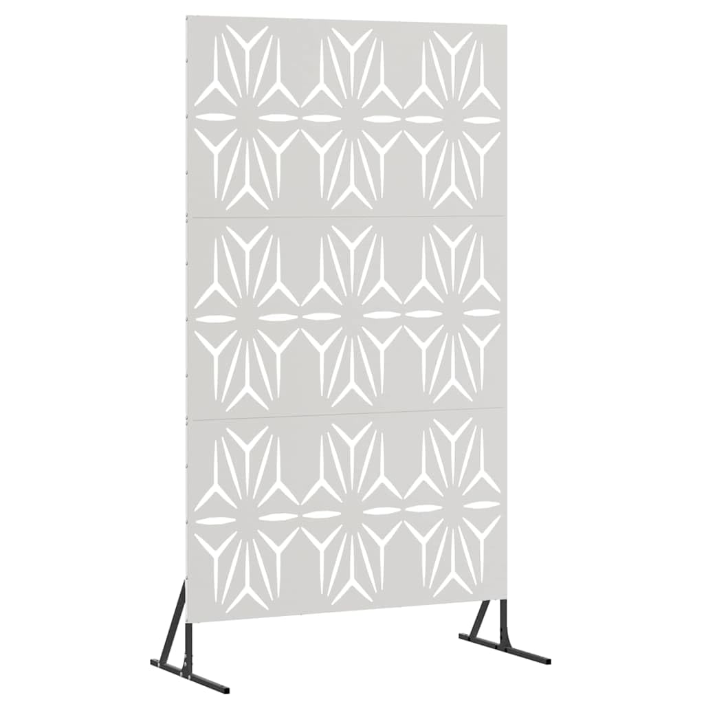 Steel Garden Privacy Screen Grey 100 x 50 x 180 cm Outdoor Windbreak Fence Panel for Terrace Balcony Modern Decorative Shielding