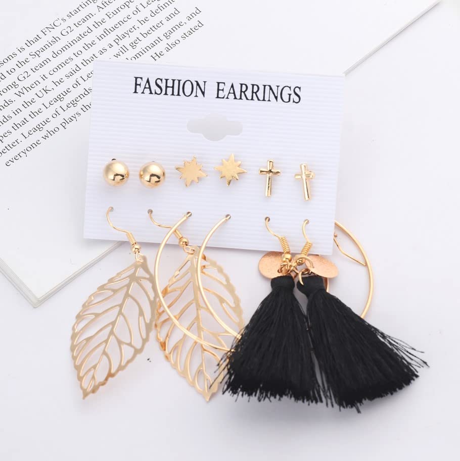 Image of ANNACREATIONS Stylish combo of pearl stud hoop earrings set for Women Girls
