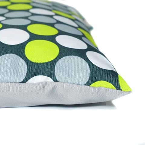 Waterproof pillow for dogs and cats. (S, Green Dots) Cover