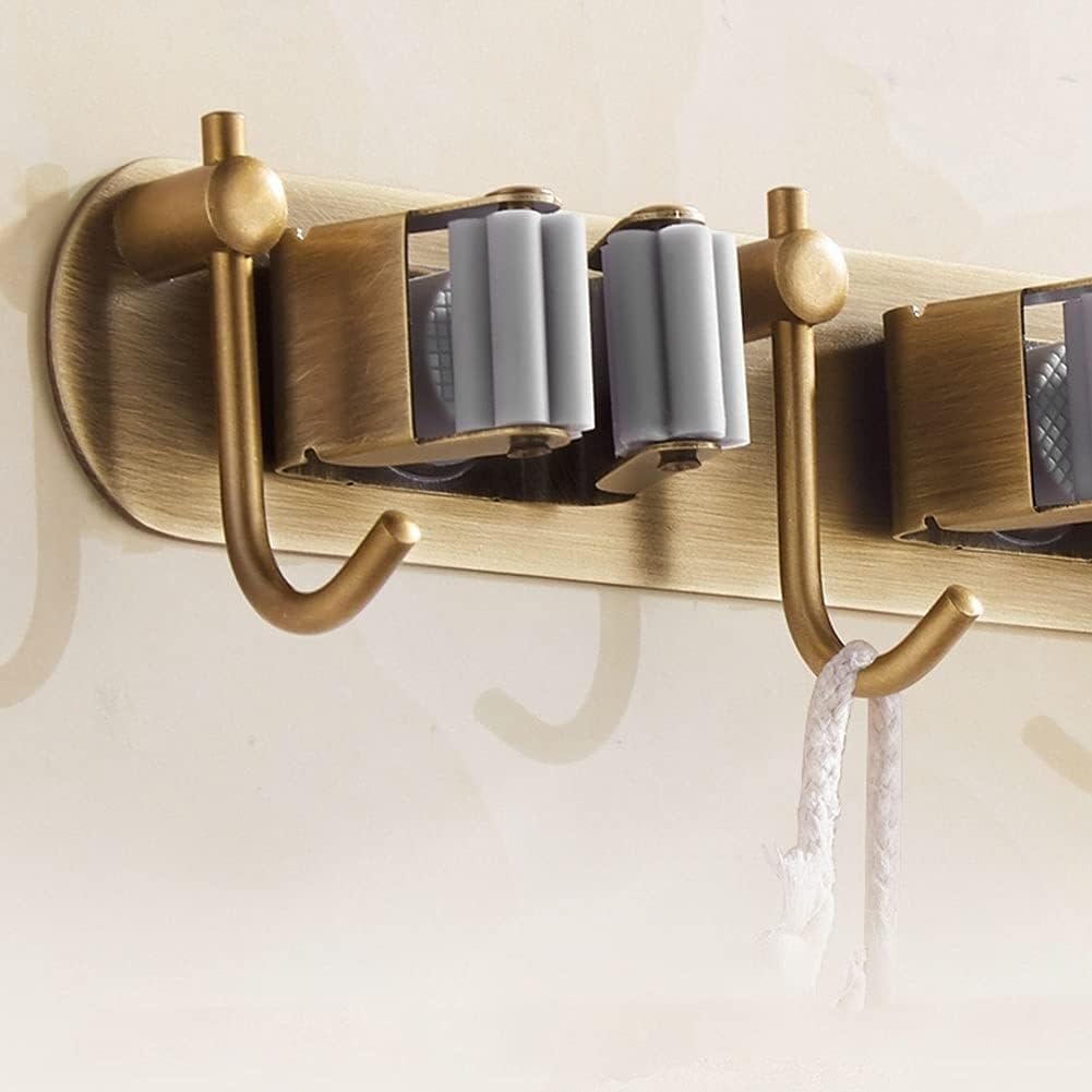 Estante para escobas y fregonas, gancho de pared de acero inoxidable, herramientas de almacenamiento para organización de garaje y oficina