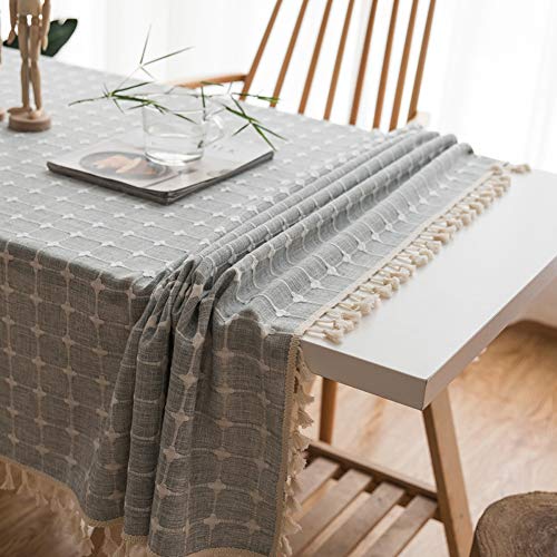 Nappe en lin et coton plaid rectangulaire pour table basse de salon - 6