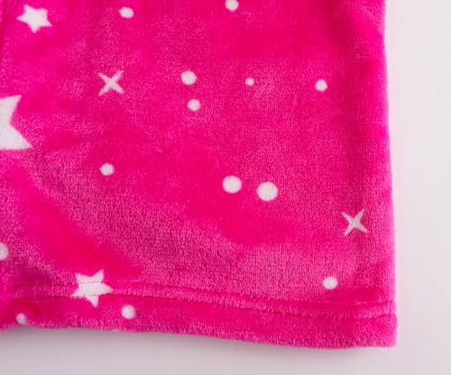 Image of Kids Hooded Bathrobe Girls Soft Plush Hooded Flannel Pajamas Sleepwear Boys Spa Robe