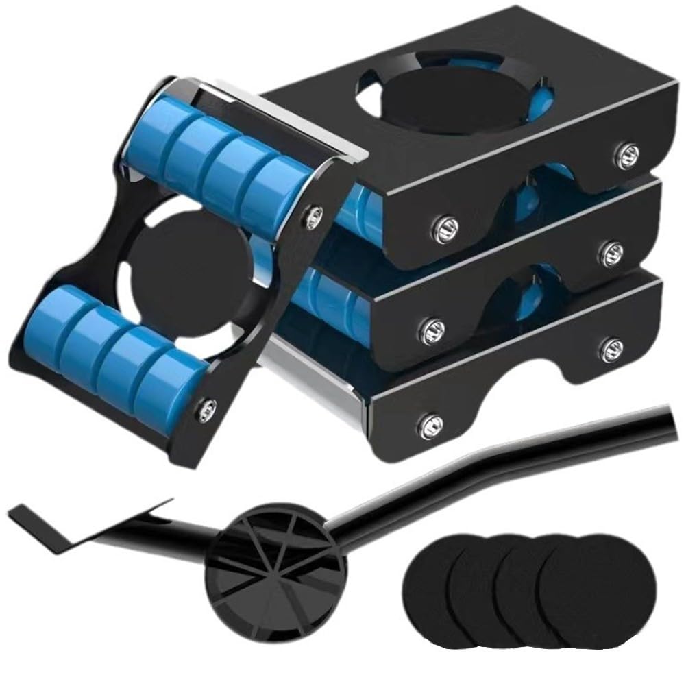 Rouleaux de levage et de transport robustes en acier carbone avec freins lot de 2