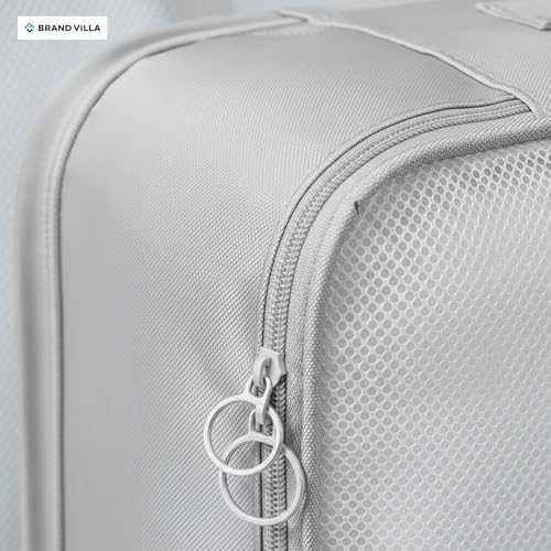 Image of BRAND VILLA 7 Pcs Travel Organizer Set Packing Cubes Luggage Organizer Bags with Shoe Bag, Laundry Pouch & Toiletry Bag for Clothes, Shoes, Accessories, Lightweight Travel Storage for Suitcase (Grey)