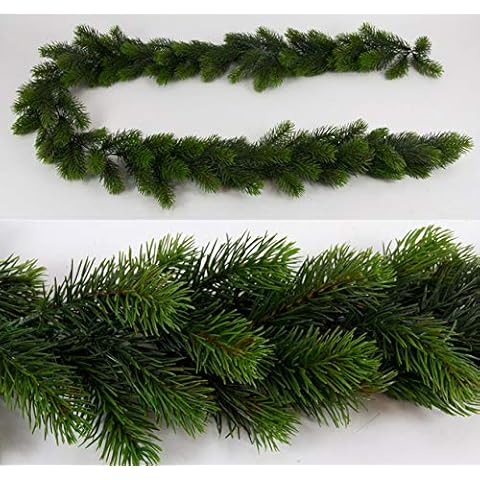 Seidenblumen Roß Tannengirlande aus Kunststoff 175cm DP künstliche Girlande Tanne Spritzguss 100% PE Kunststoff Cover