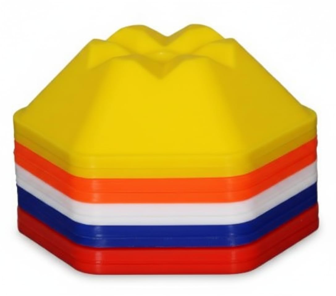 TNC Sports Hexa Cone, PE Material, Hexagonal Saucer Design with 6 Slots, 5 cm Height, 20 cm Diameter, Agility Training Cone-image-19