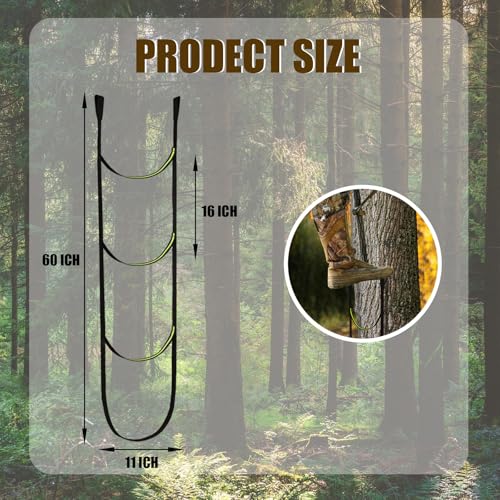Highwild-3-Step-Climbing-Stick-Aider-for-Hunting-Heavy-Duty-600Lbs-Strength-Climbing-Steps-Webbing-Rope-Ladder-for-Outdoor-Climbing