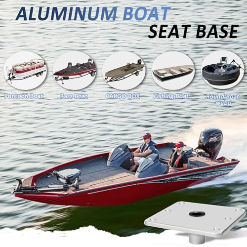 Boat Seat Pedestals and Bases, 7\" x 7\" Marine Boat Pedestal Base with 3/4\" Pin Post Socket and Lock\'N-Pin 3/4\" Pin Seat Mount, Boat Accessories for Fishing Boat Bass Boat