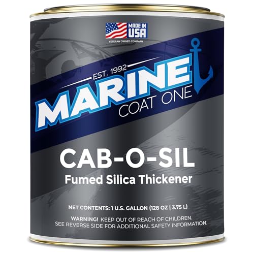 Marine Coat One Cab-O-SIL M-5 Hydrophilic Fumed Silica Thickener Powder -Industrial Grade Enhancer for Coatings, Adhesives, Sealants, Pharmaceuticals, and Cosmetics (1 Gallon)