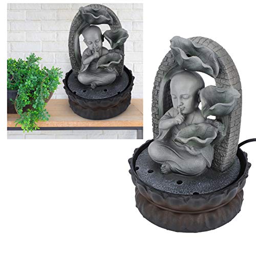 Fonte de Cachoeira de Mesa Buda, Decoração Interior Relaxante para Meditação Fengshui, Kit Cachoeira