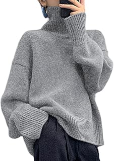 [Bidason] 進化 ニット リブ セーター タートル レディース ドロップショルダー ハイネック リブ プルオーバー ゆったり 可愛い 暖か 長袖 オシャレ 大人 カジュアル トップス 通勤 秋 冬