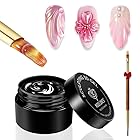 modelones 3D Nail Gel Kit, Gel Nail Art 3D Sculpting Gel with Nails Art Brushes for Chrome Powder for Nails and Rhinestones for DIY at Home & Salon, 9g No Wipe Needed