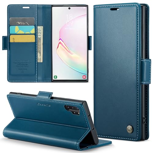 Housse Samsung Note 10 Plus en Cuir Bleu Idéale pour Voyager Léger au Quotidien