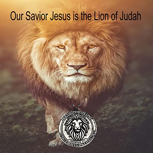 Bible Verse & Lion Pendant For Men & Boys Locket Necklaces - Blessed Is The One Who Trusts In The Lord | Christian Faith Religious Gifts Jewelry For Girls & Women (Rustic Silver) #TOP7