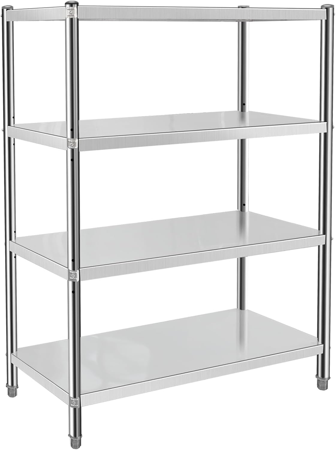 Stainless Steel Shelves 5-Tier Adjustable Storage Rack 48X18-60 Inch Heavy Duty for Kitchen,Garage,Office,Warehouse with 330lb Per Shelf Capacity (48X18X60Inch)