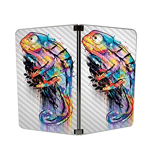 Image of MIGHTY SKINS MightySkins Carbon Fiber Skin for Microsoft Surface Duo - Rainbow Chameleon | Protective, Durable Textured Carbon Fiber Finish | Easy to Apply | Made in The USA