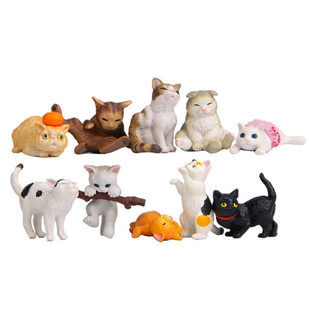 PIXZCSA Cartoon Lovely Cat Realistic Animals Dog Statue Mini Dog Figure Toys For Boys Action Figures Kids Gift Cake Ter Cake Ter Teaching Props Collectibles