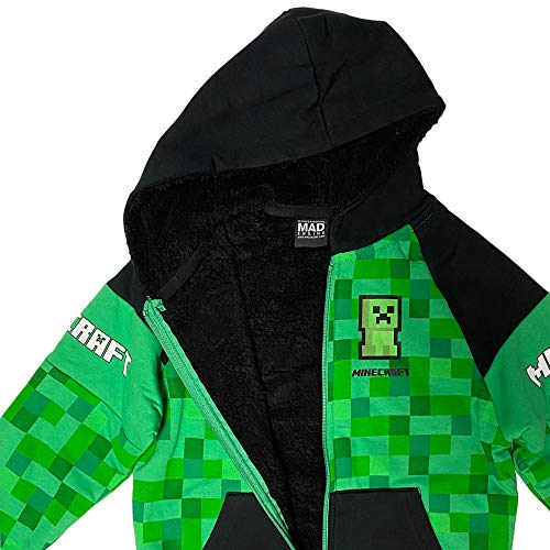 Minecraft Creeper Boys Sherpa Fleece Hoodie2
