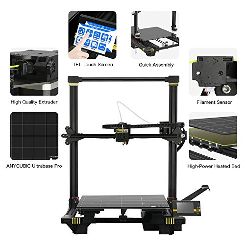 ANYCUBIC 3D Drucker mit Sehr Großem Bauraum 400 x 400 x 450mm, Beheizbarem Ultrabase Pro Glasplatte, Automatisches Matrix-Leveling-System, Filament Sensor und Vollfarb-TFT Touchscreen - Image 4