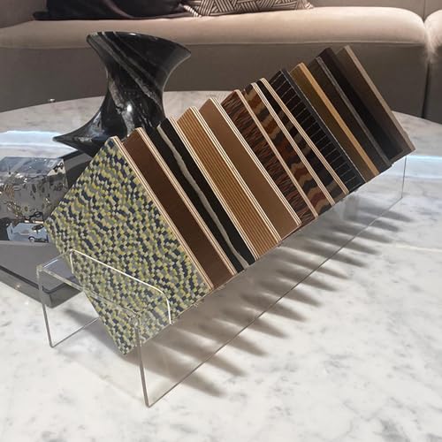 HXFAAFXH Sample Tile Display Rack,Acrylic Tile Display Stand,Format Marble Slab Display Stand for Shopping Malls, Ceramic Sample Holder for Stone Bricks/Wood(Clear)