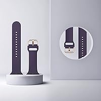Vista 11 de Correa deportiva de silicona suave compatible con cierre clásico compatible con correas de Apple Watch de 49, 45, 44, 42, 41, 40 y 38 mm para iWatch