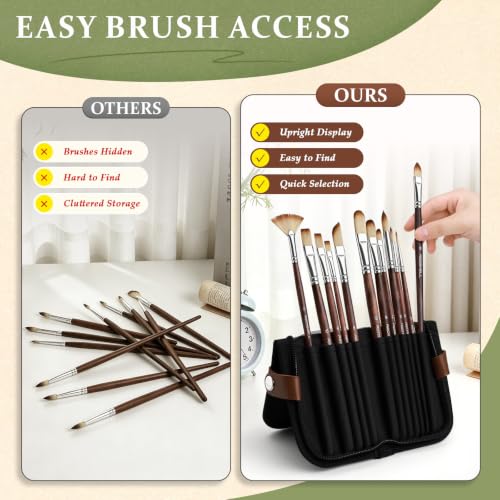 Image of REDSHELL 12pcs Paint Brush Set, Acrylic Oil Painting Brushes for Artists