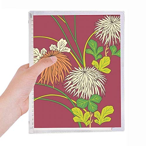 Journal rechargeable à spirale motif automne japonais pour notes fluides