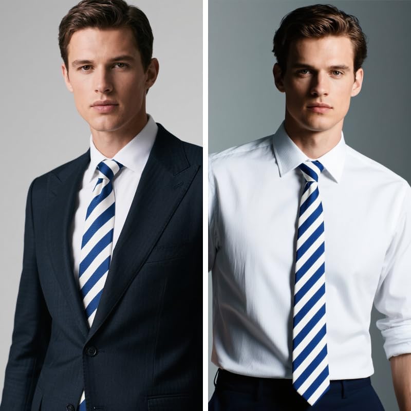 Black And White Red Striped Tie Green Blue And Black Necktie Halloween Ties for Male Cosplay Wedding Tie for Men - Image 4