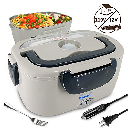 Benooa Electric Lunch Box Food Heater for Car and Home,12V/110V Portable Food Warmer