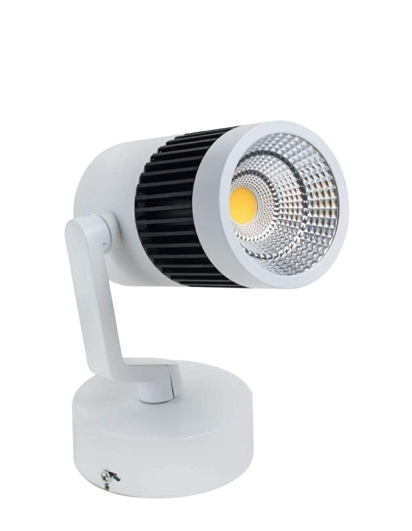 Rufous White Body Adjustable Surface Mounted LED Spot Wall Light(Focus Light/Picture Light/Highlighter. (16 watt, Warmwhite)