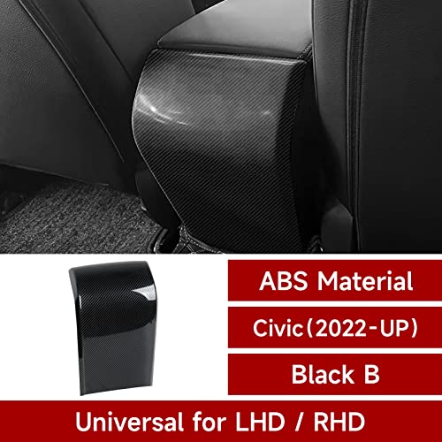 Image of Car Armrest Box Anti Kick Decals for 2022 2023 2024 2025 2026 Honda Civic 11th Gen Accessories ABS Carbon Fiber Interior Stickers