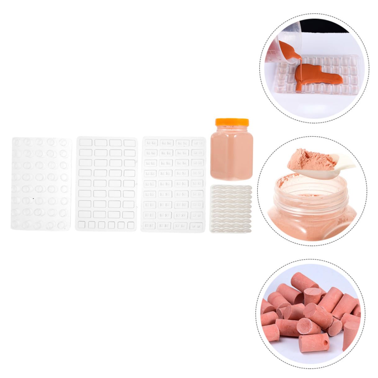 Kit Stampi in Silicone per Mattoncini Miniatura per Costruzioni Diy, Portatile e Conveniente, per Decorazioni Microlandscape e Attività Creative per Ragazzo Ragazza