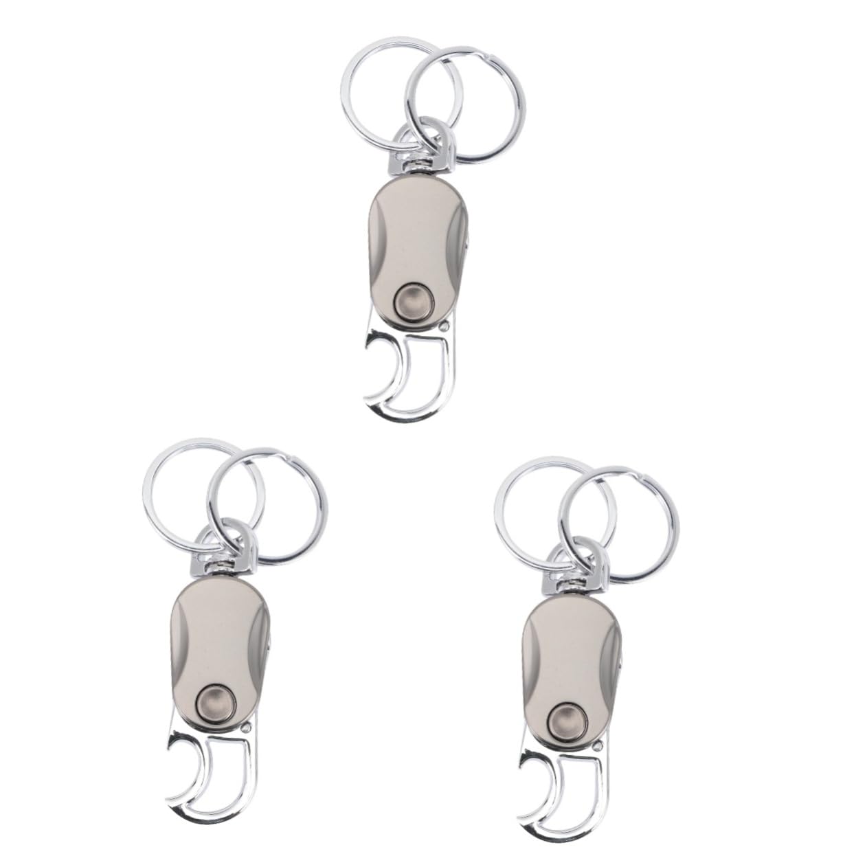Ouvre-bouteille avec porte-clés compact en lot de 3 pièces pratique pour décapsuler