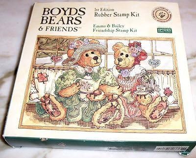 Emma & Bailey Friendship Rubber Stamp Kit - Boyds Bears & Friends