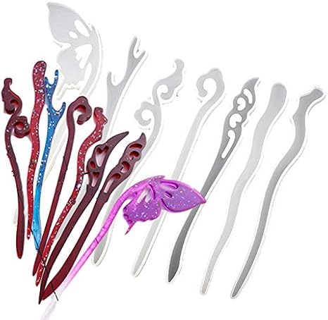 Amazon Co Jp Ever Garden 簪 蝶 かんざし 8本セット レジン シリコンモールド ネックレス アクセサリー パーツ 作成 Uvレジン エポキシ樹脂 樹脂粘土 型 抜き型 キット 道具 ホビー