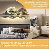 Bedroom decorative painting,grand landscape,LED light,luminous wall hanging for headboard and footboard,Plug-in Power 3D Wall Art Decoration(R,180 * 60cm/70.9 * 23.6in)