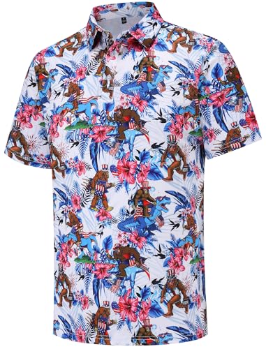 Mens Golf Polo Shirts Short Sleeve Performance Moisture Wicking D...