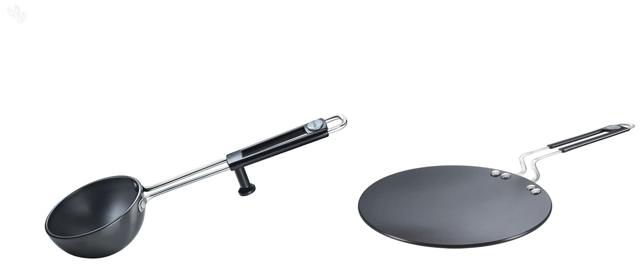 Prestige Hard Anodised Cookware Induction Base Paratha Tawa, 265mm, Black & Hard Anodised Cookware Tadka Pan, 130mm, Black Combo (B085GPYX24) Amazon Price History, Amazon Price Tracker