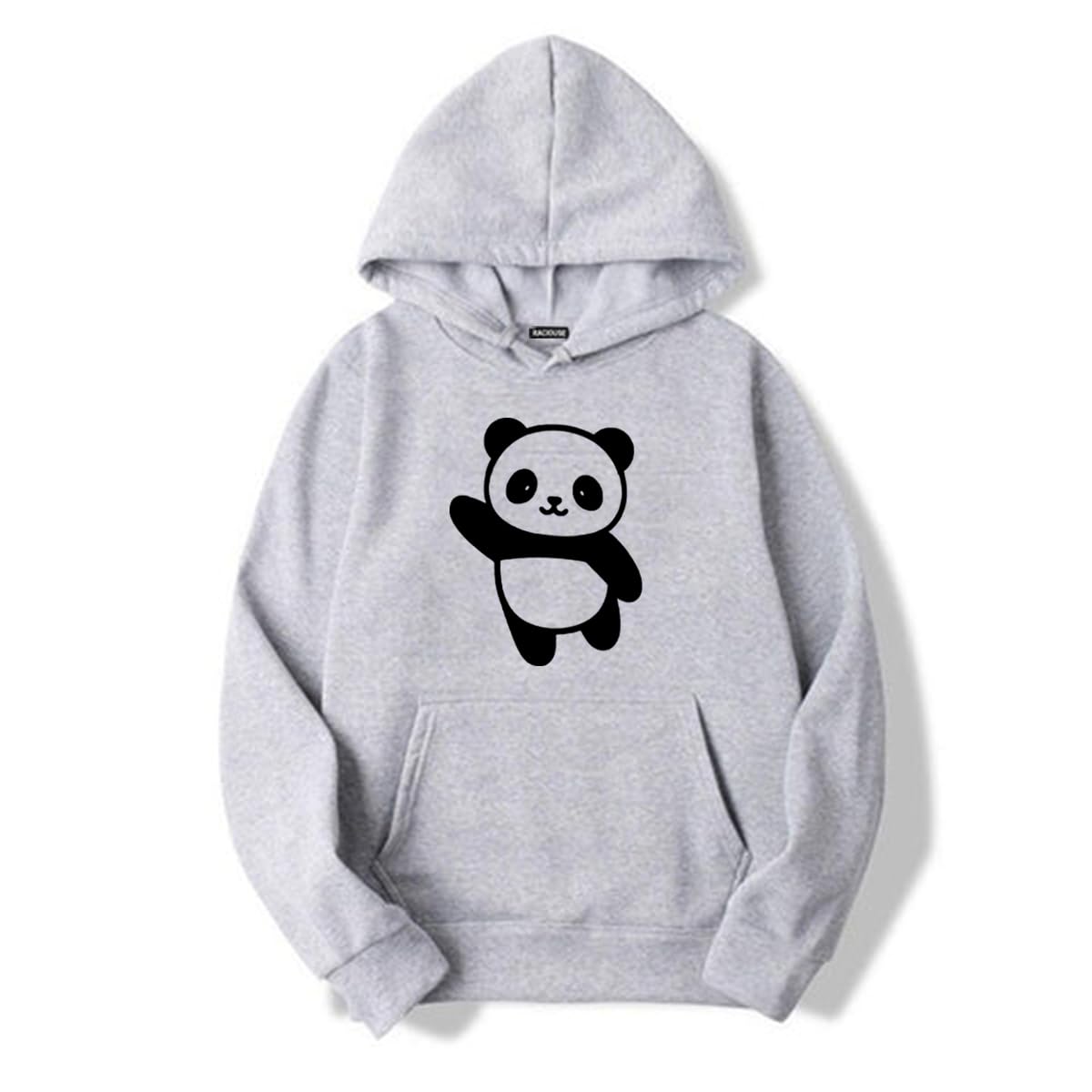 RACIOUSE Men Cotton Blend Cute Panda Printed Hooded Sweatshirt Hoodie kangaro Pocket Full Sleeves