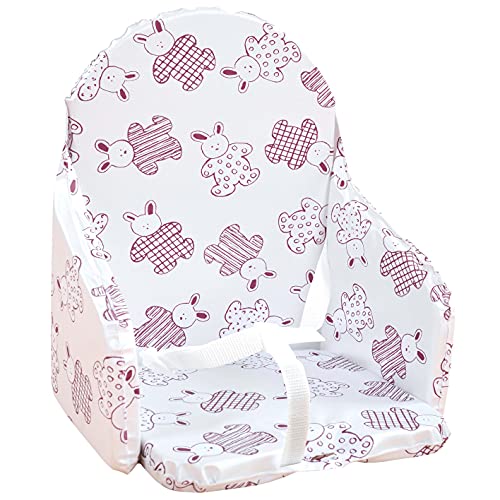Looping Coussin de Chaise Haute Bébé | PVC Imperméable, Avec Sangles, Fabriqué France | Lapin Pyjama