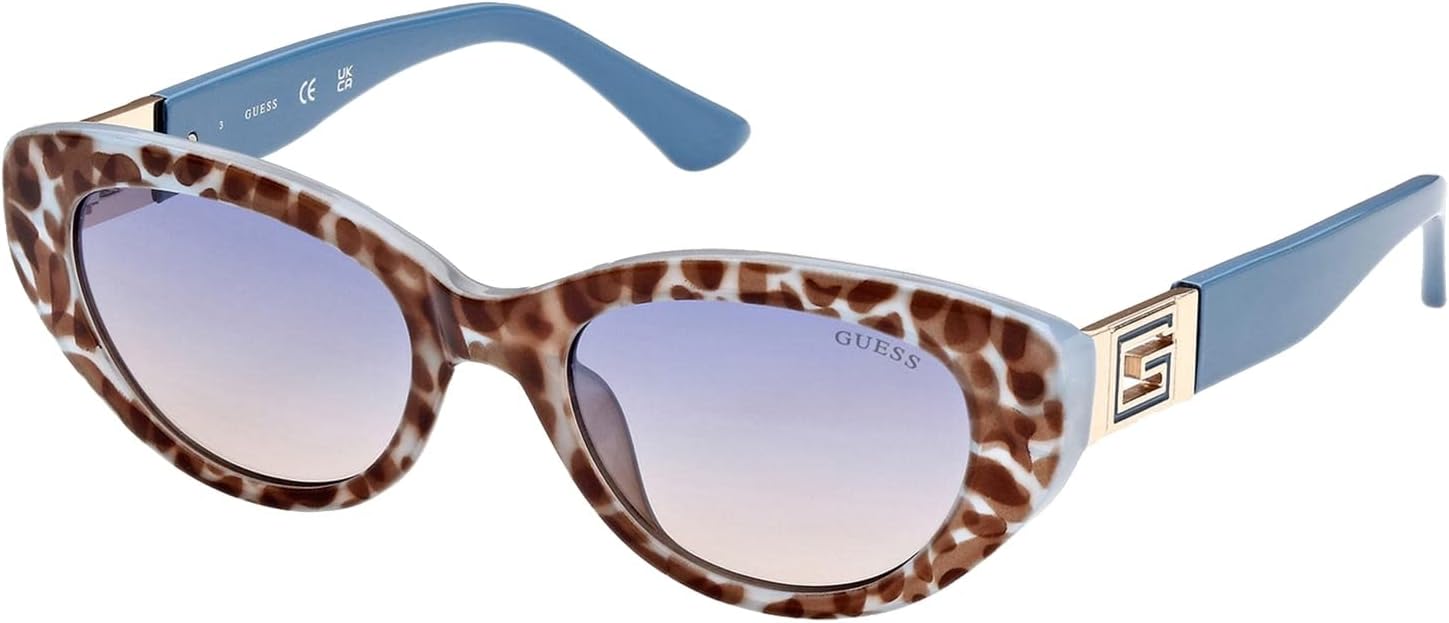 GUESS US Women's Colored Plastic Cat-Eye Sunglasses