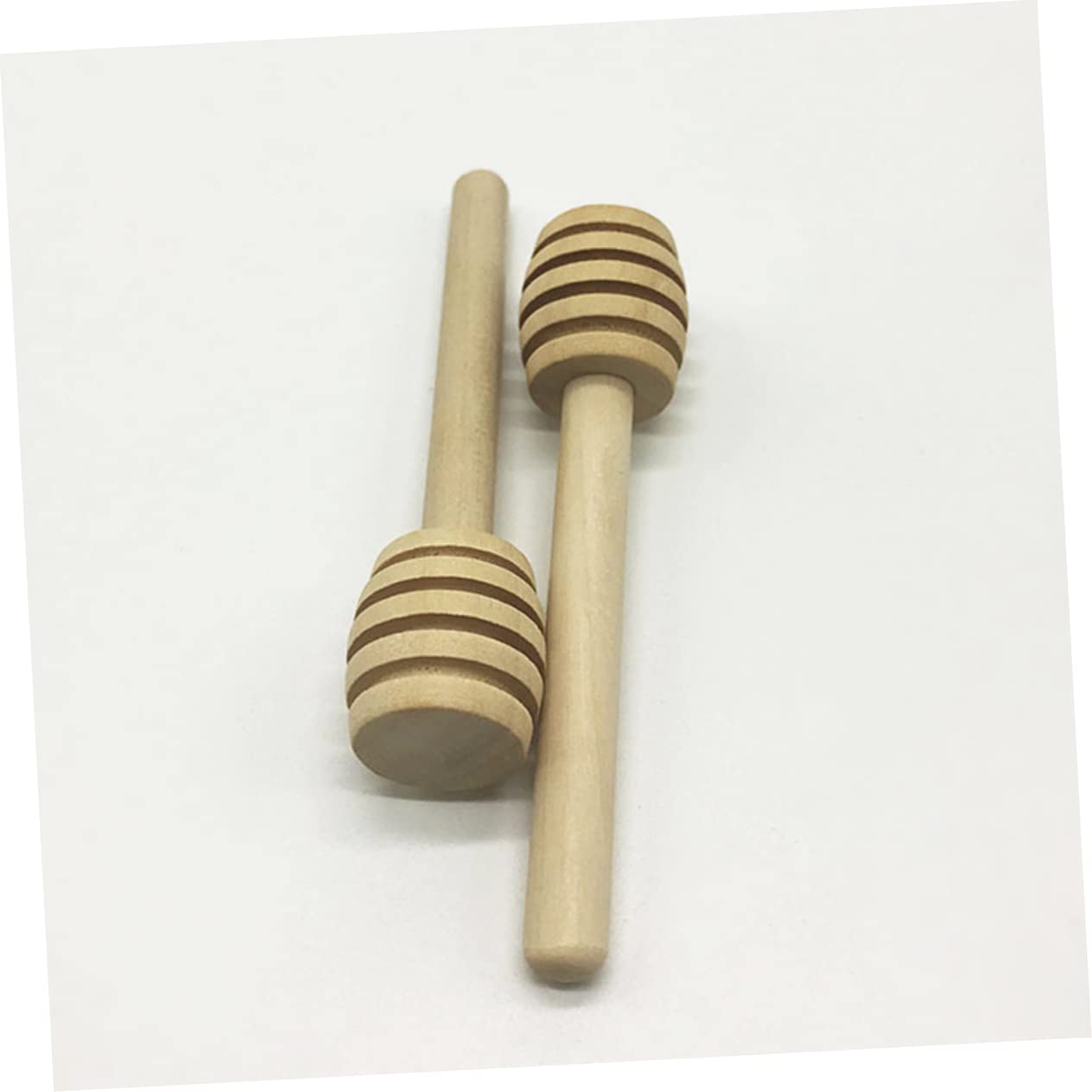 Mikinona 50pcs Honey Stirrer Syrup Stirrer Mini Honey Wooden Honey Dippers Honey Stirring Spoon Honey Stir Sticks re-usable