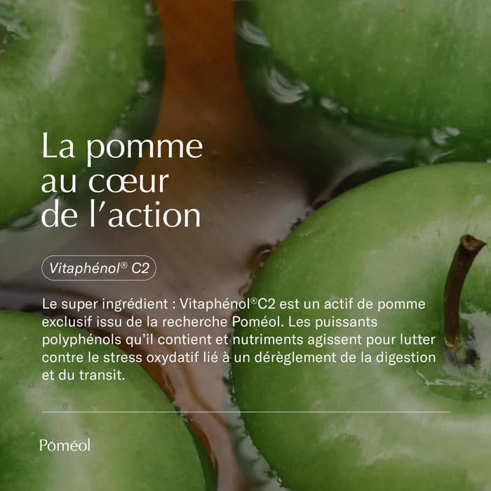 POMÉOL ǀ Complément Alimentaire confort digestif | Ventre plat, Transit, Digestion, Ballonnement, Détox - TransitPulse ǀ 30 jours ǀ Menthe poivrée, Fenouil, Chlorelle, Matricaire