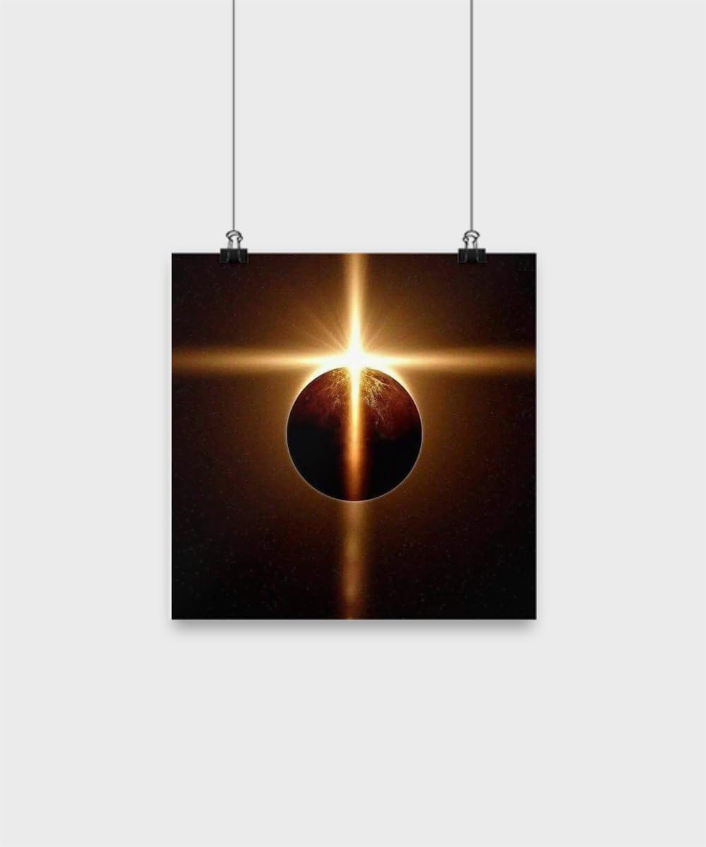 Total Eclipse 2017 10"x10" Poster Cross Lunar Solar