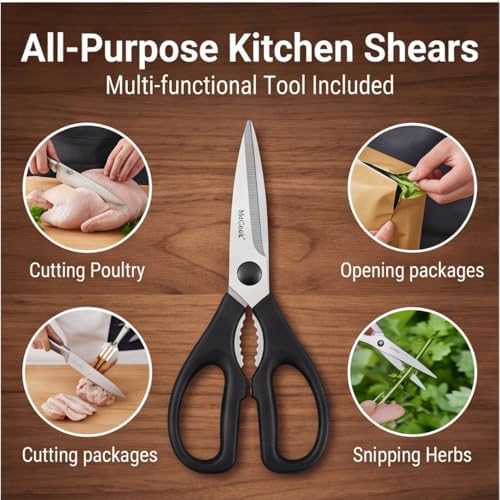 McCook Kitchen Knife Set 15PC Knife Block Set w Built-in Sharpener — view 6