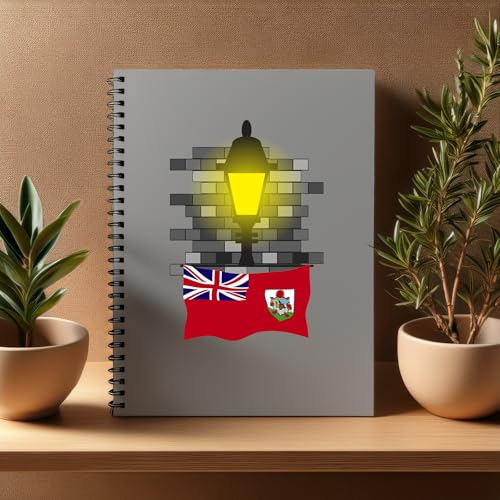 Carnet Bermuda Street Lamp design briques A5 ligné de haute qualité
