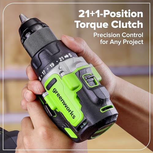 GREENWORKS 24V 1/2” Brushless Cordless Drill (800 In-lbs.), 4.0Ah (24,000mAh Power Bank) USB-C Battery, 3.3 FT Braided Cable, 65W Rapid Charger thumbnail 11