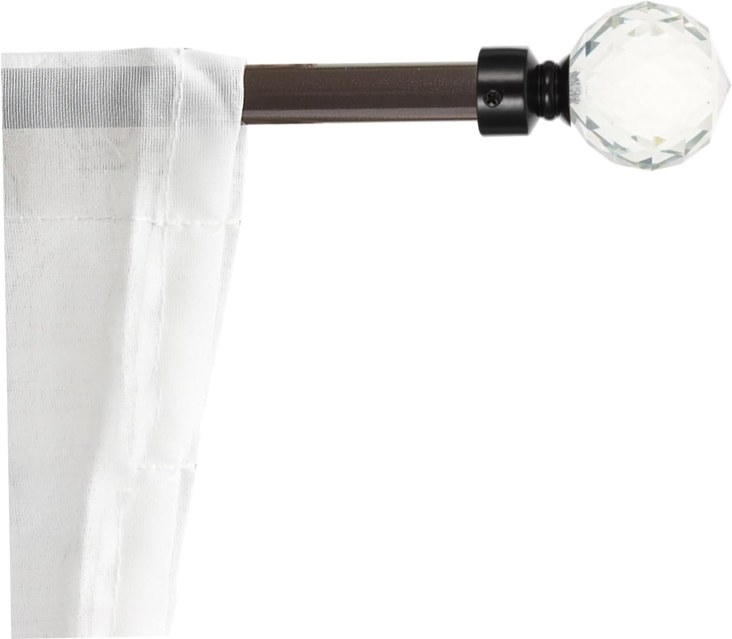 DECHOUS 2pcs Iron Material Curtain Rod Ends Decorative Rod Head Retro Style for Home Decor