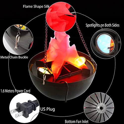 3D Fake Fire Light, Hanging Led Flame Light, Artificial Led Silk Flame Stage Effect Light Realistic Campfire Lamp Prop Flame Light For Halloween,Christmas,Festival, New Year, Party,Night Club Decor #TOP2