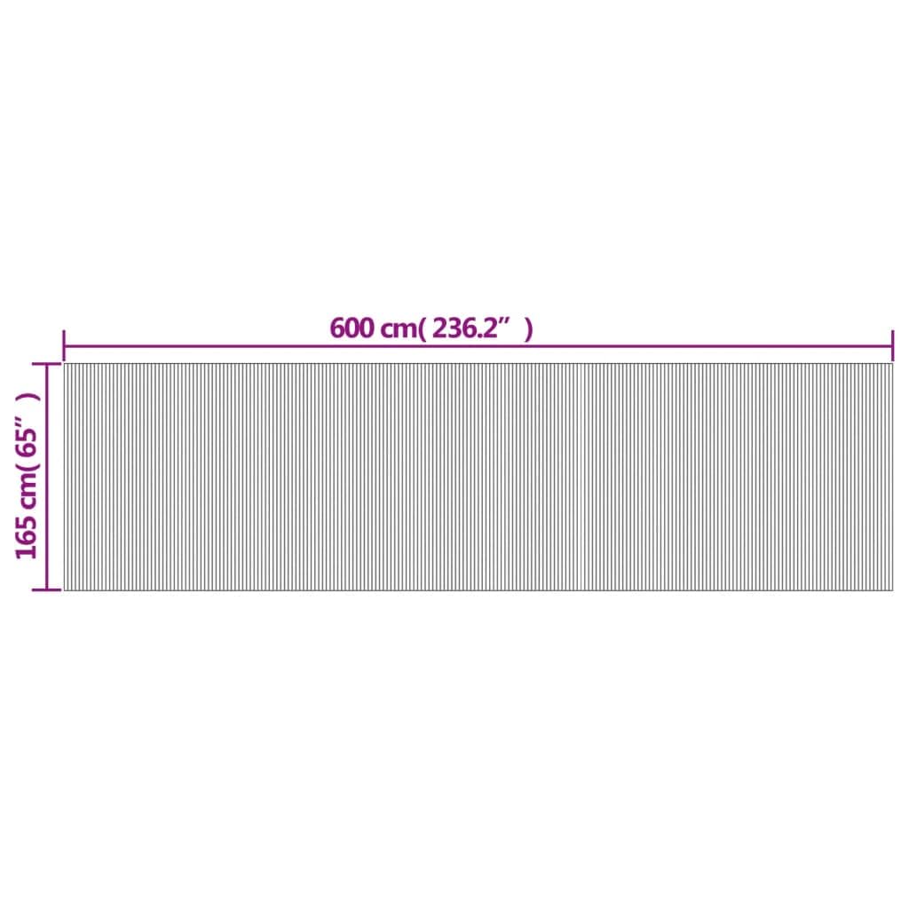 vidaXL Cloison de séparation Naturel Clair Largeur 600 cm Hauteur 165 cm